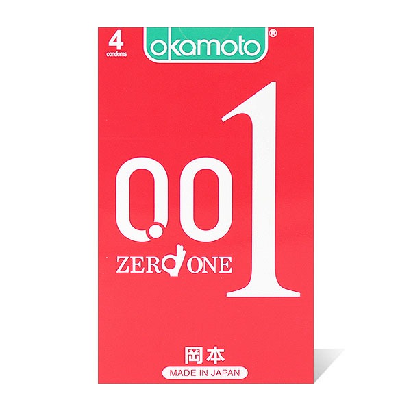 오카모토 001 제로원 폴리우레탄 신소재 콘돔 - 초박형 4P